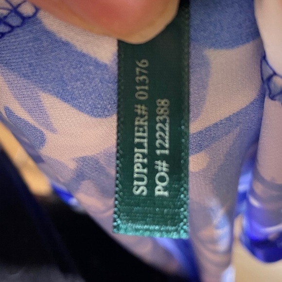 Lauren Ralph Lauren Dress Blue & White Patterned Fit N Flare Size 4 - Picture 10 of 10